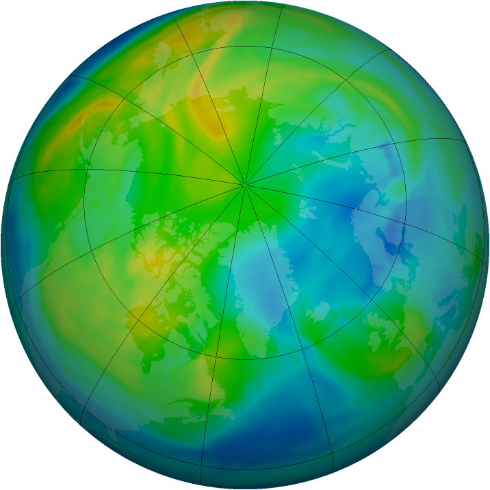 Arctic ozone map for 15 November 2014